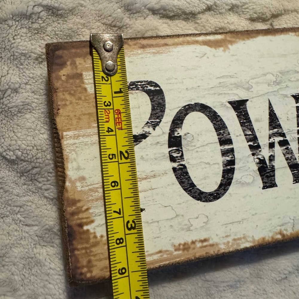 Rustic Powder Room Sign - Picture 3 of 3